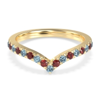 Chevron Half Eternity Lavana Band