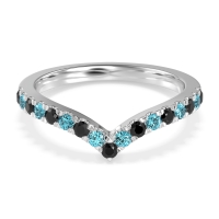 Chevron Half Eternity Lavana Band