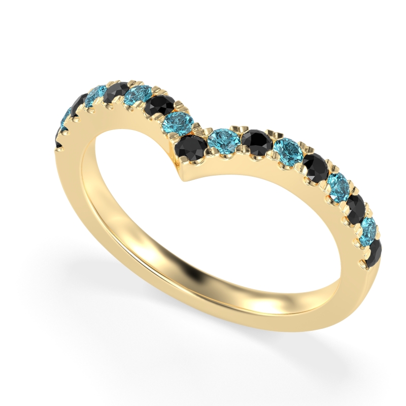 Chevron Half Eternity Lavana Band