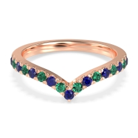 Chevron Half Eternity Lavana Band