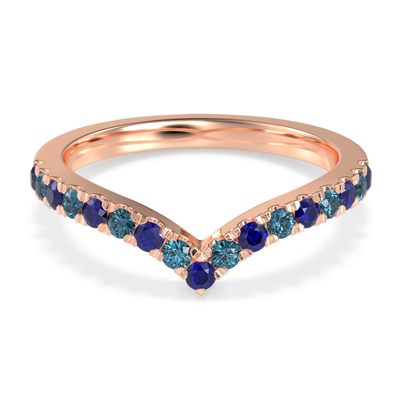Chevron Half Eternity Lavana Band