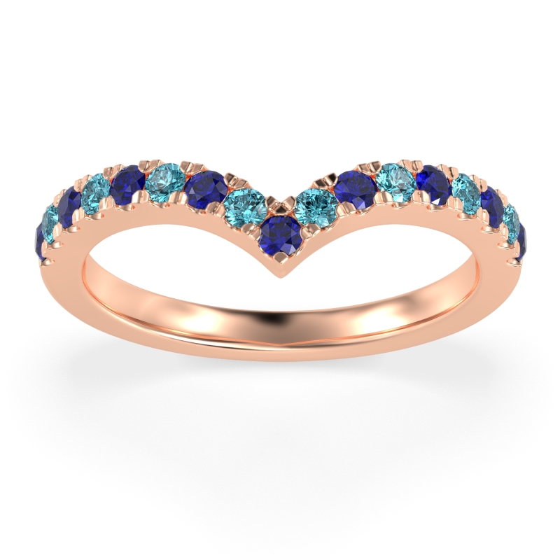Chevron Half Eternity Lavana Band