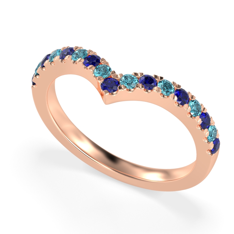 Chevron Half Eternity Lavana Band