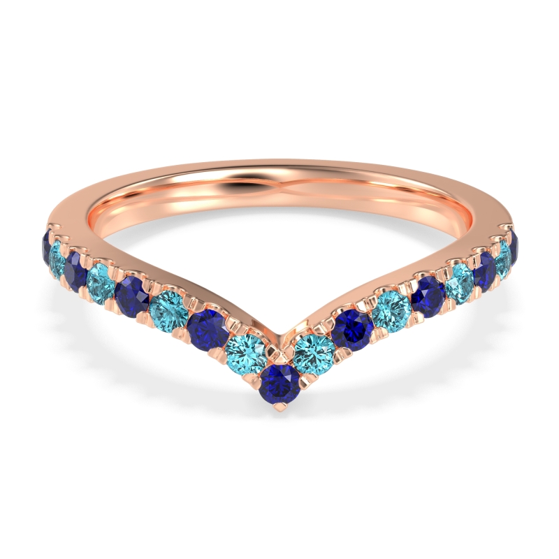 Chevron Half Eternity Lavana Band