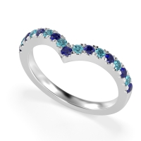 Chevron Half Eternity Lavana Band