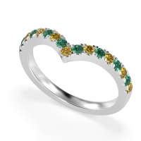 Chevron Half Eternity Lavana Band