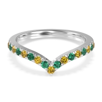 Chevron Half Eternity Lavana Band