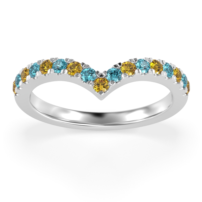 Chevron Half Eternity Lavana Band