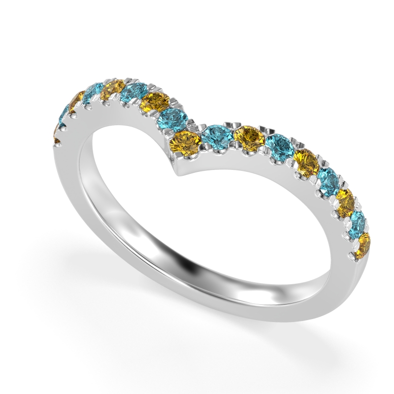 Chevron Half Eternity Lavana Band