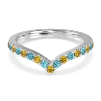 Chevron Half Eternity Lavana Band