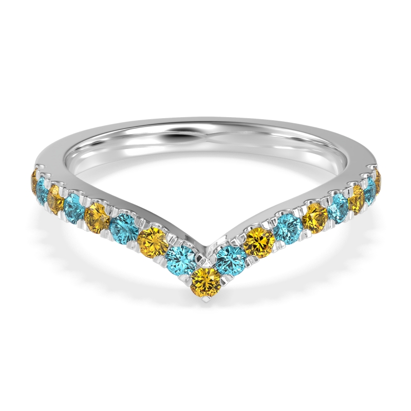 Chevron Half Eternity Lavana Band