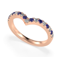 Chevron Half Eternity Lavana Band