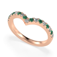 Chevron Half Eternity Lavana Band