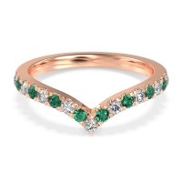 Chevron Half Eternity Lavana Band