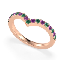 Chevron Half Eternity Lavana Band