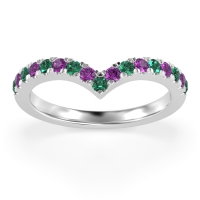 Chevron Half Eternity Lavana Band