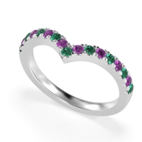 Chevron Half Eternity Lavana Band