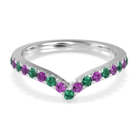 Chevron Half Eternity Lavana Band