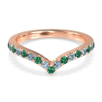 Chevron Half Eternity Lavana Band