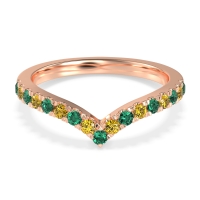 Chevron Half Eternity Lavana Band