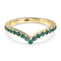Chevron Half Eternity Lavana Band