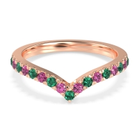 Chevron Half Eternity Lavana Band