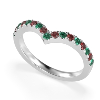 Chevron Half Eternity Lavana Band