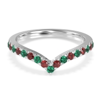 Chevron Half Eternity Lavana Band