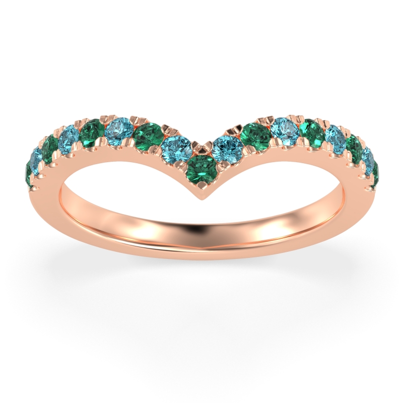 Chevron Half Eternity Lavana Band