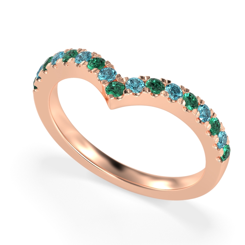 Chevron Half Eternity Lavana Band