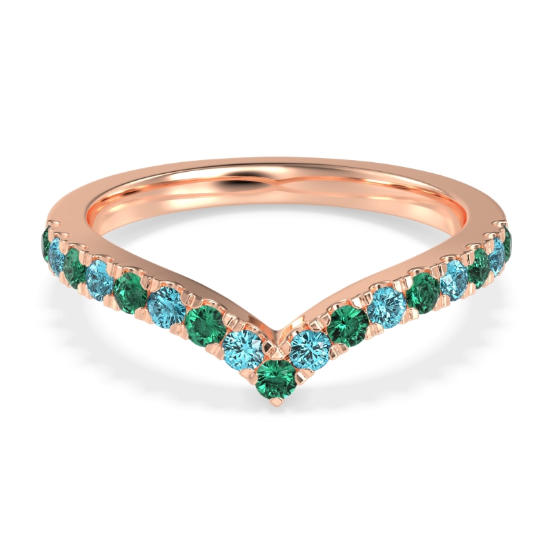 Chevron Half Eternity Lavana Band