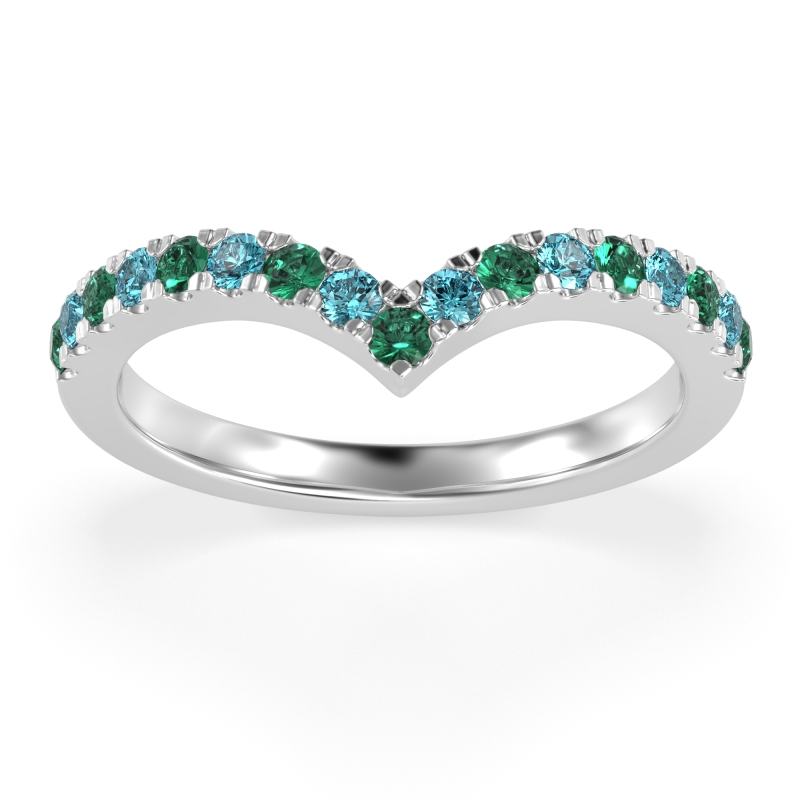 Chevron Half Eternity Lavana Band