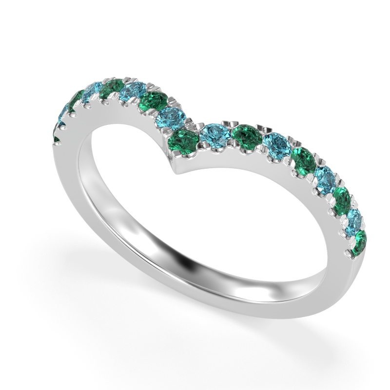 Chevron Half Eternity Lavana Band