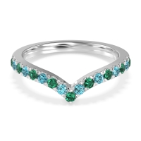 Chevron Half Eternity Lavana Band