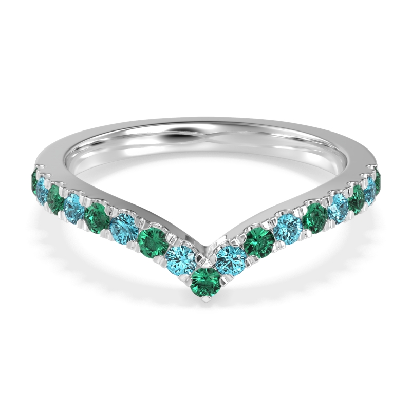 Chevron Half Eternity Lavana Band