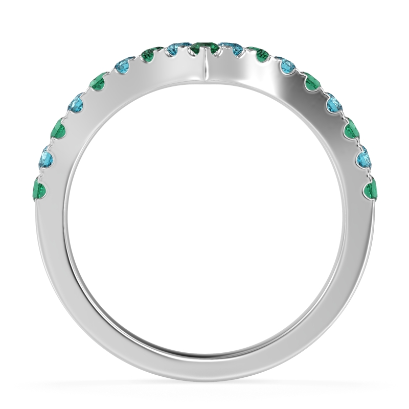 Chevron Half Eternity Lavana Band