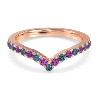 Chevron Half Eternity Lavana Band