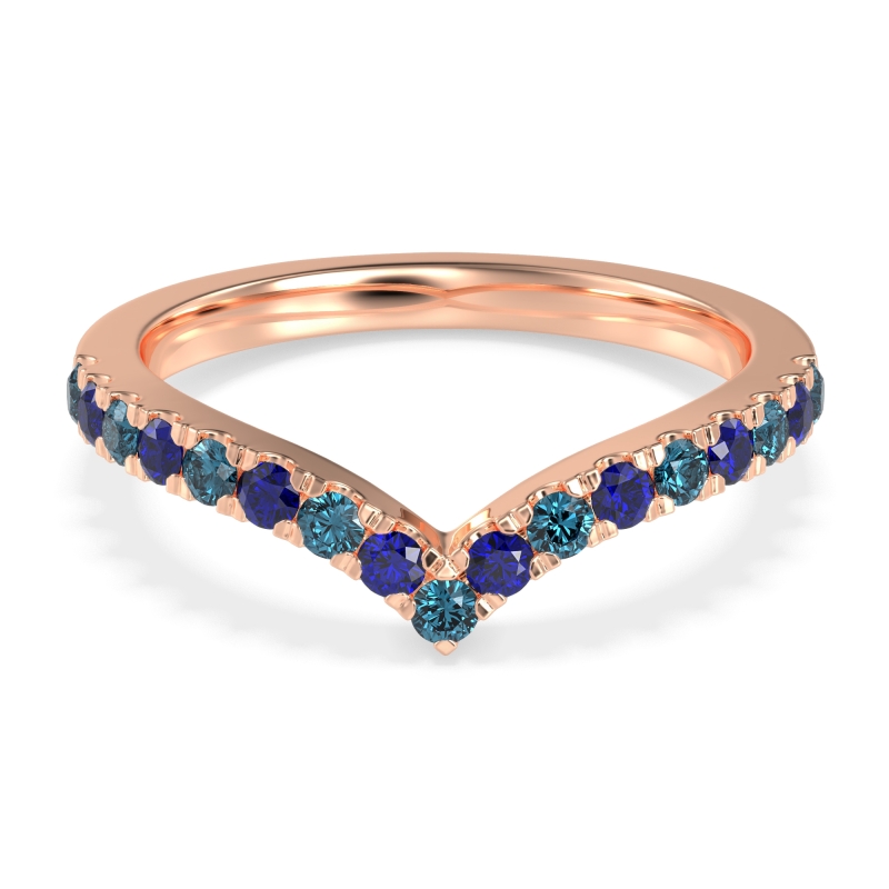 Chevron Half Eternity Lavana Band