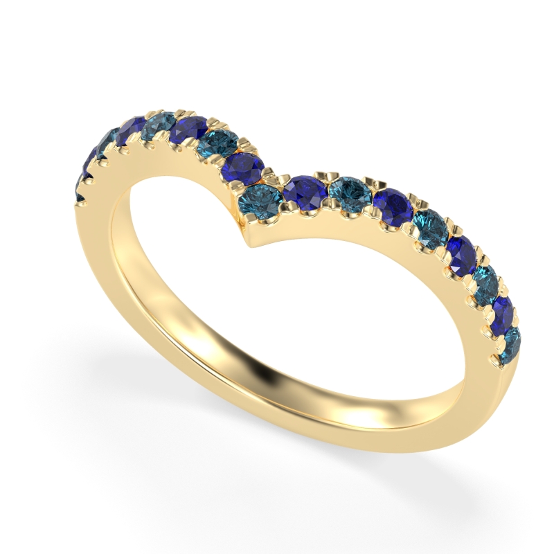 Chevron Half Eternity Lavana Band