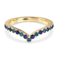 Chevron Half Eternity Lavana Band