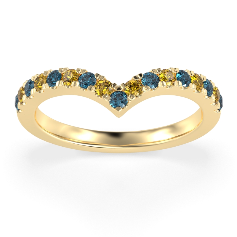 Chevron Half Eternity Lavana Band