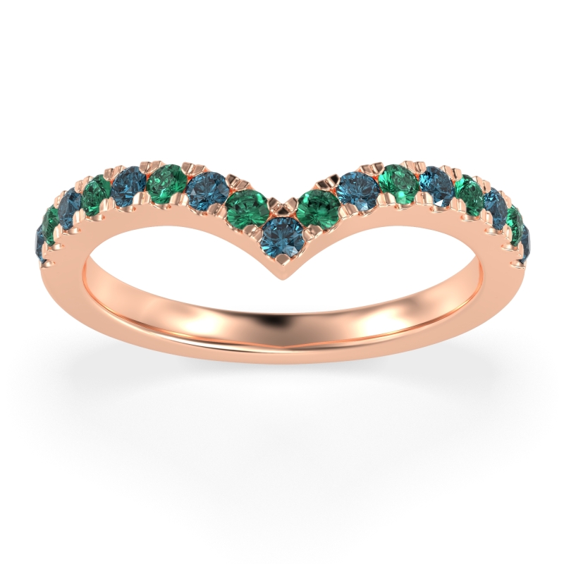 Chevron Half Eternity Lavana Band