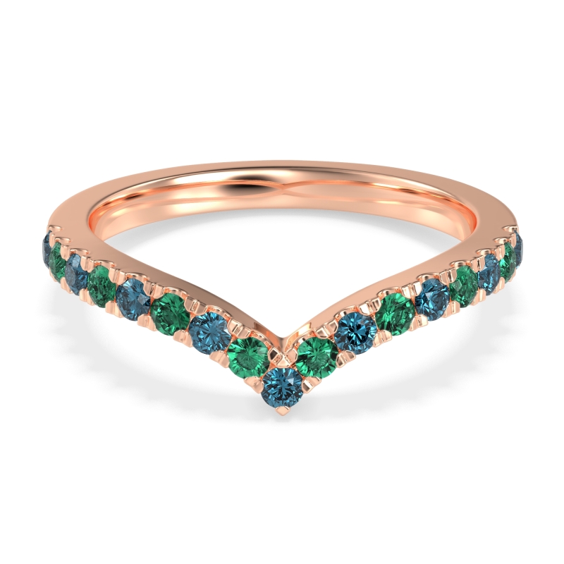 Chevron Half Eternity Lavana Band
