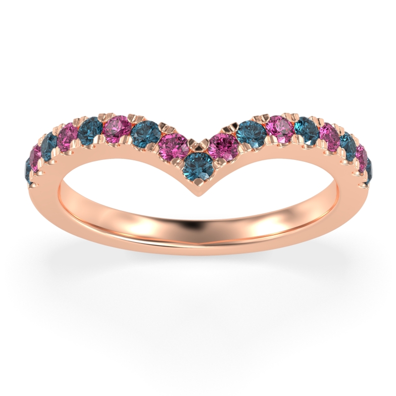 Chevron Half Eternity Lavana Band