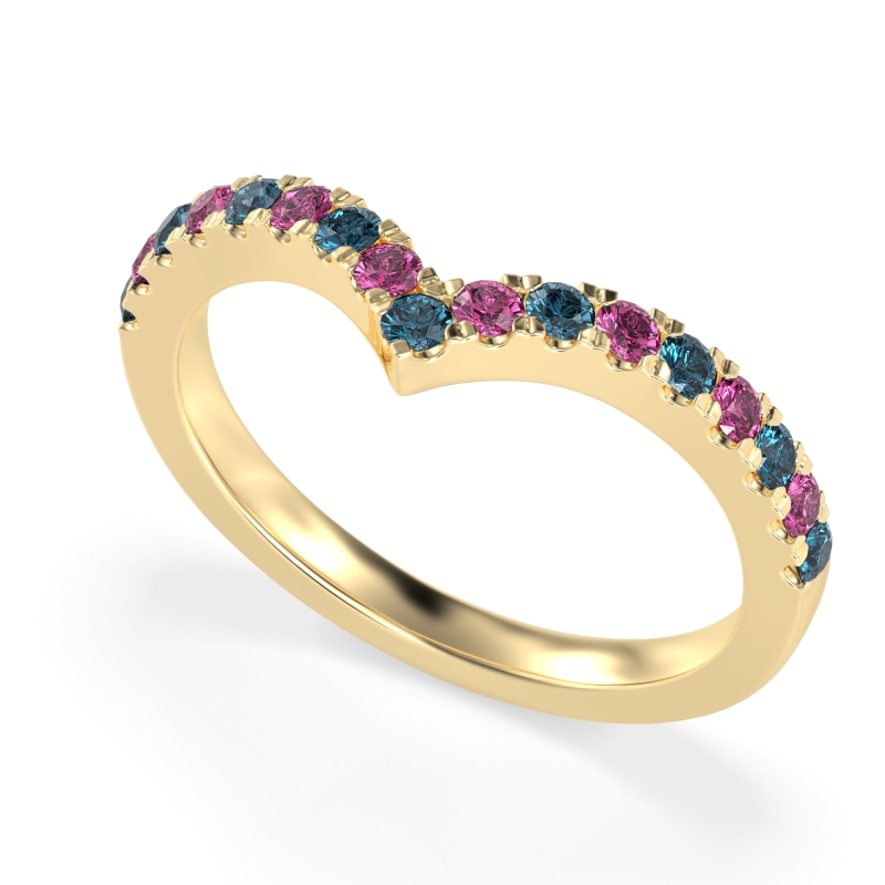Chevron Half Eternity Lavana Band
