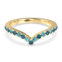 Chevron Half Eternity Lavana Band