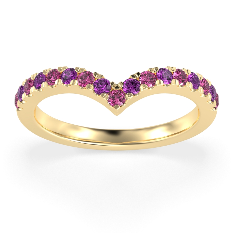 Chevron Half Eternity Lavana Band