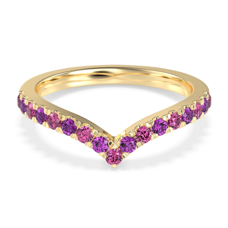 Chevron Half Eternity Lavana Band