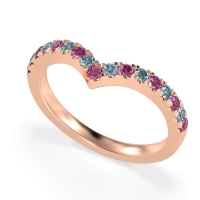 Chevron Half Eternity Lavana Band