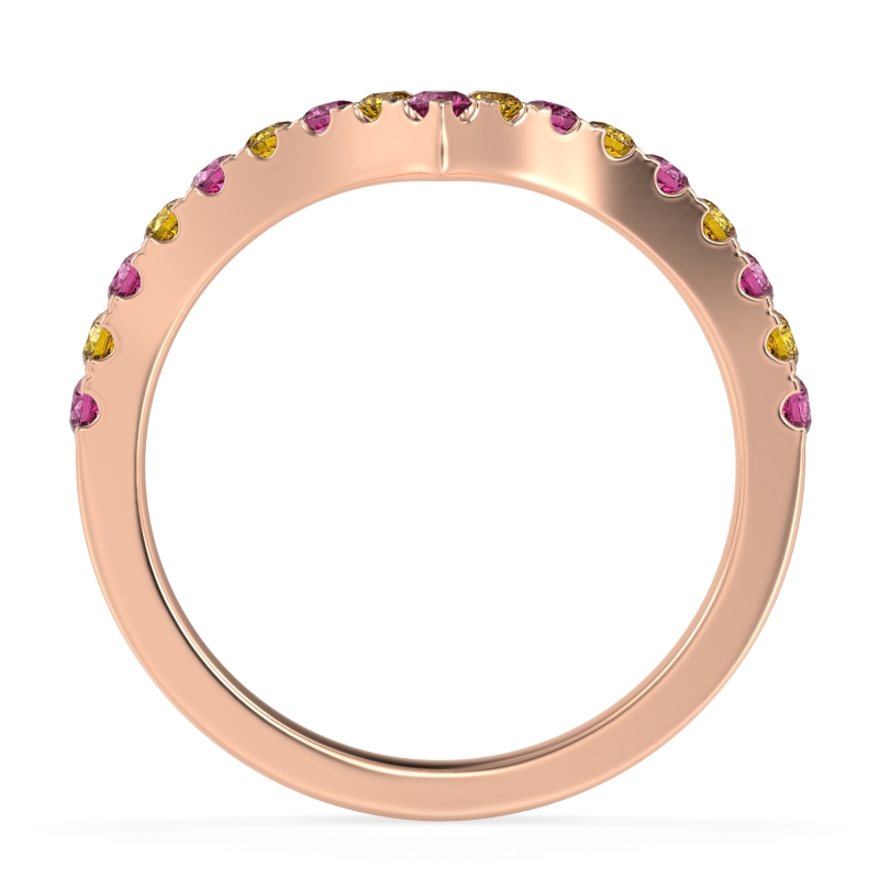 Chevron Half Eternity Lavana Band